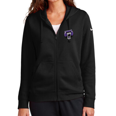 Nike Women's Club Fleece Sleeve Swoosh Full-Zip Hoodie Thumbnail