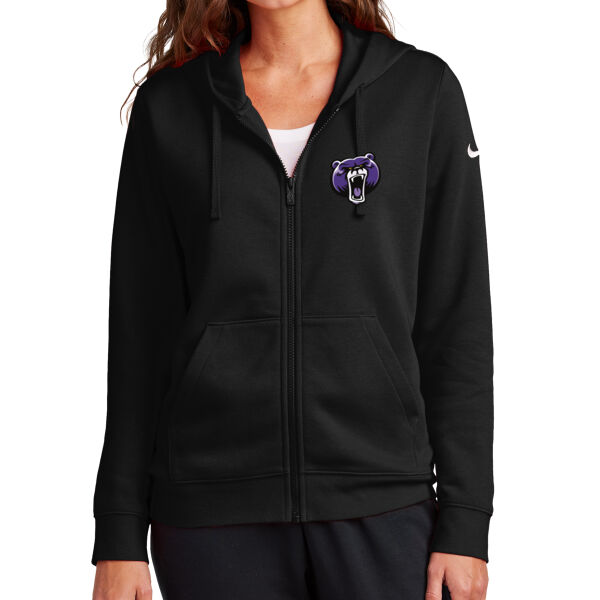 Nike Women's Club Fleece Sleeve Swoosh Full-Zip Hoodie Thumbnail